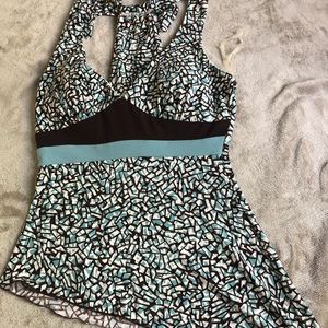 Asymmetrical printed blouse